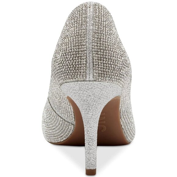 INC Womens Zitah Embellished Pointed Toe Pumps Silver Crystal 6.5 MSRP $89 - Picture 4 of 5
